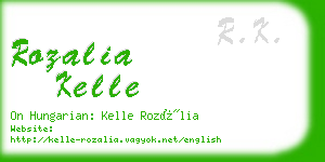 rozalia kelle business card